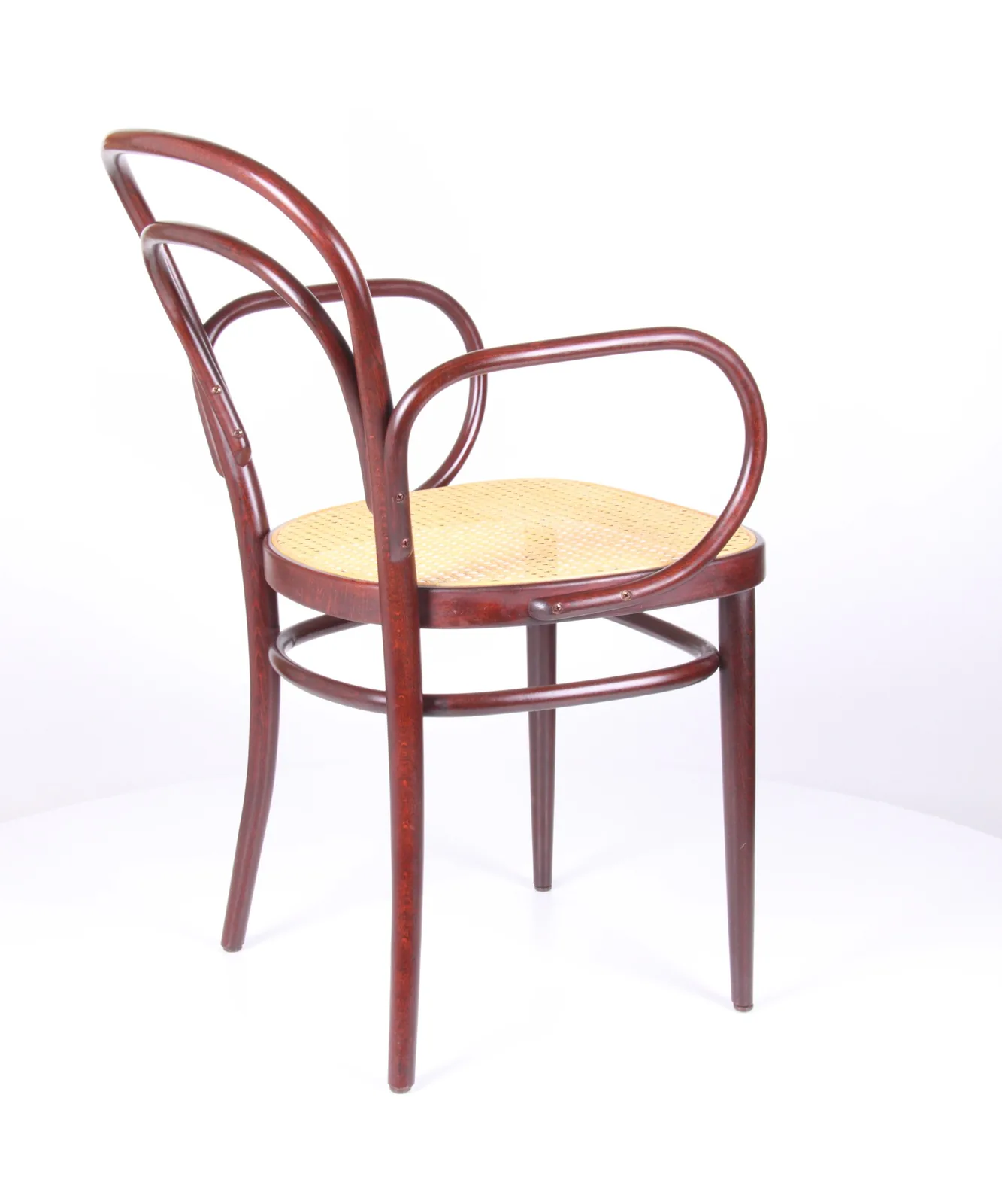 Thonet Bugholz-Armlehnstuhl mit Doppelbogen-Rücken Ansicht 5