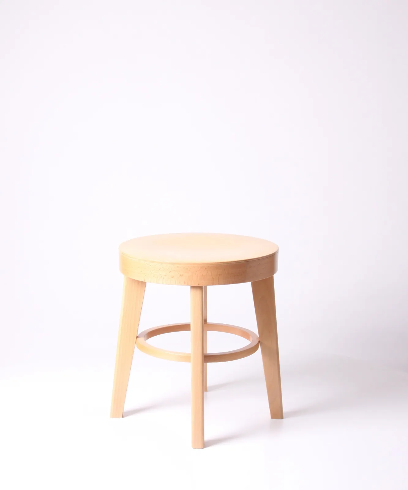 Massivholzhocker rund Ansicht 2