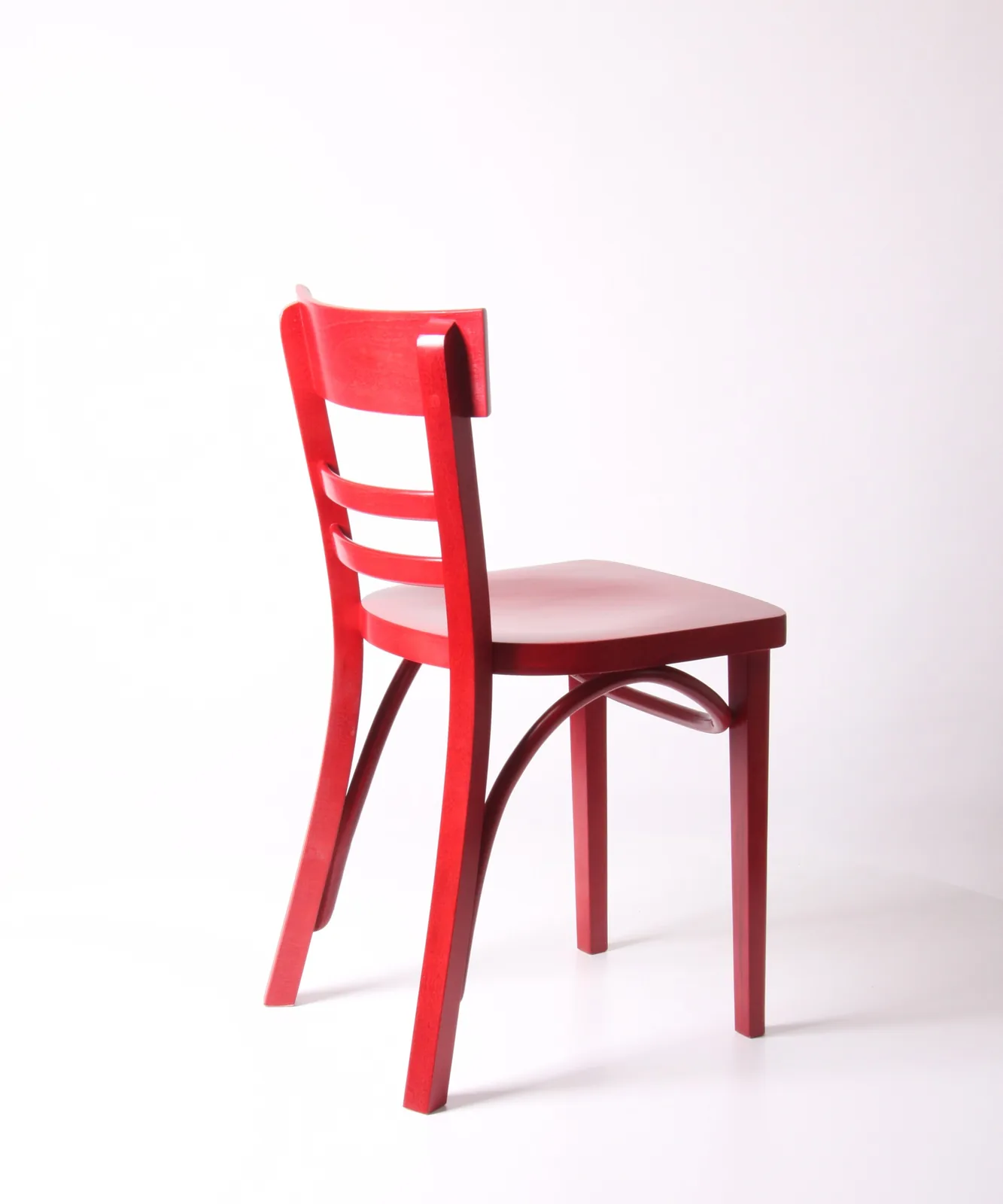 Bistrostuhl mit Querstrebenlehne, rot lackiert Ansicht 5