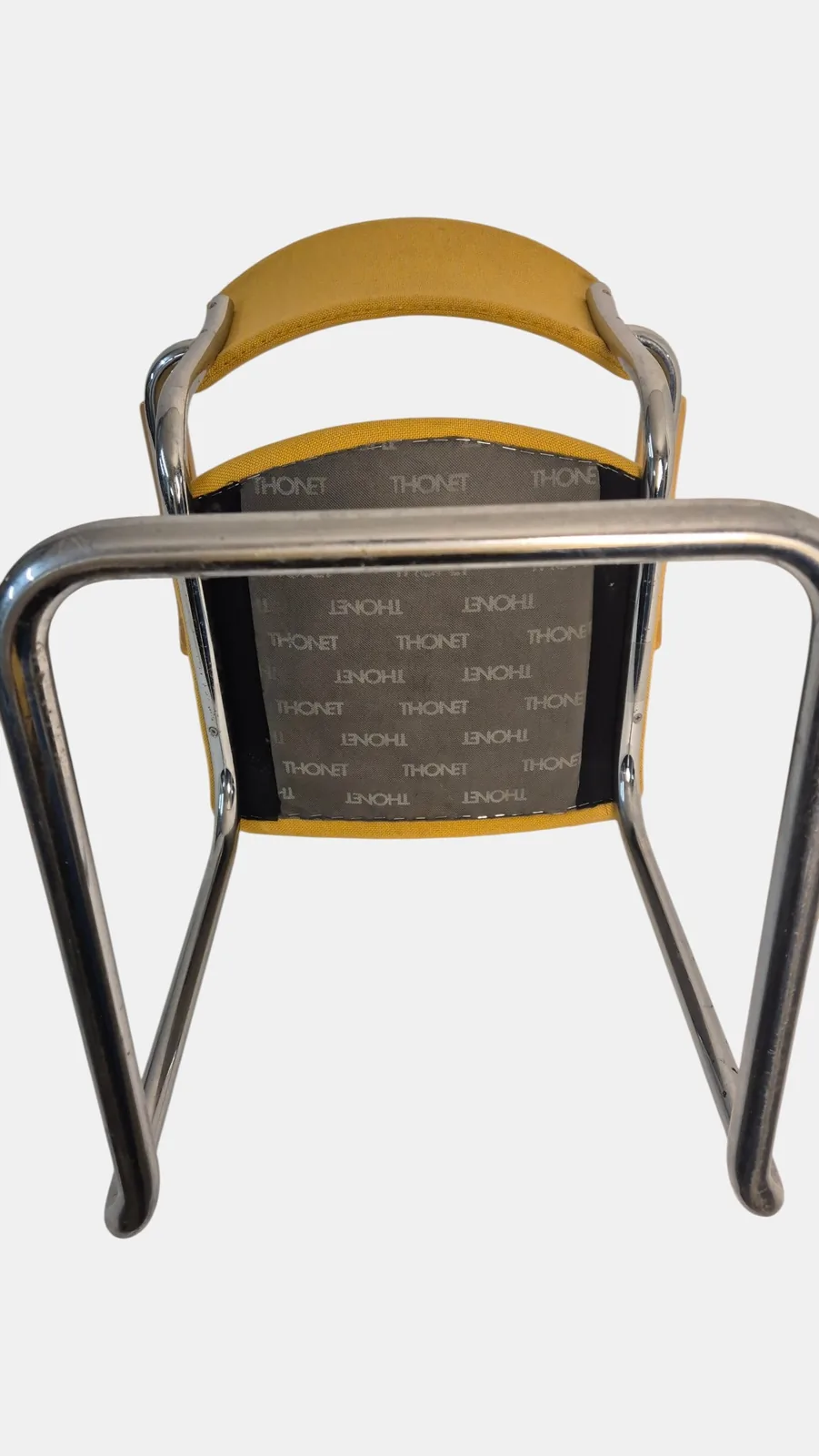 Herkunftsnachweis zu Thonet S 43 F Freischwinger-Armlehnstuhl, gelb